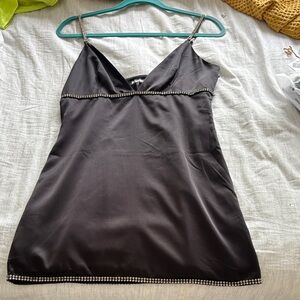 Short Black Rhinestone Club Mini Club Dress Size Medium